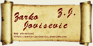 Žarko Jovišević vizit kartica